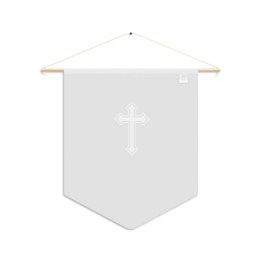 Cross Pennant Banner – Minimal Christian Wall Décor