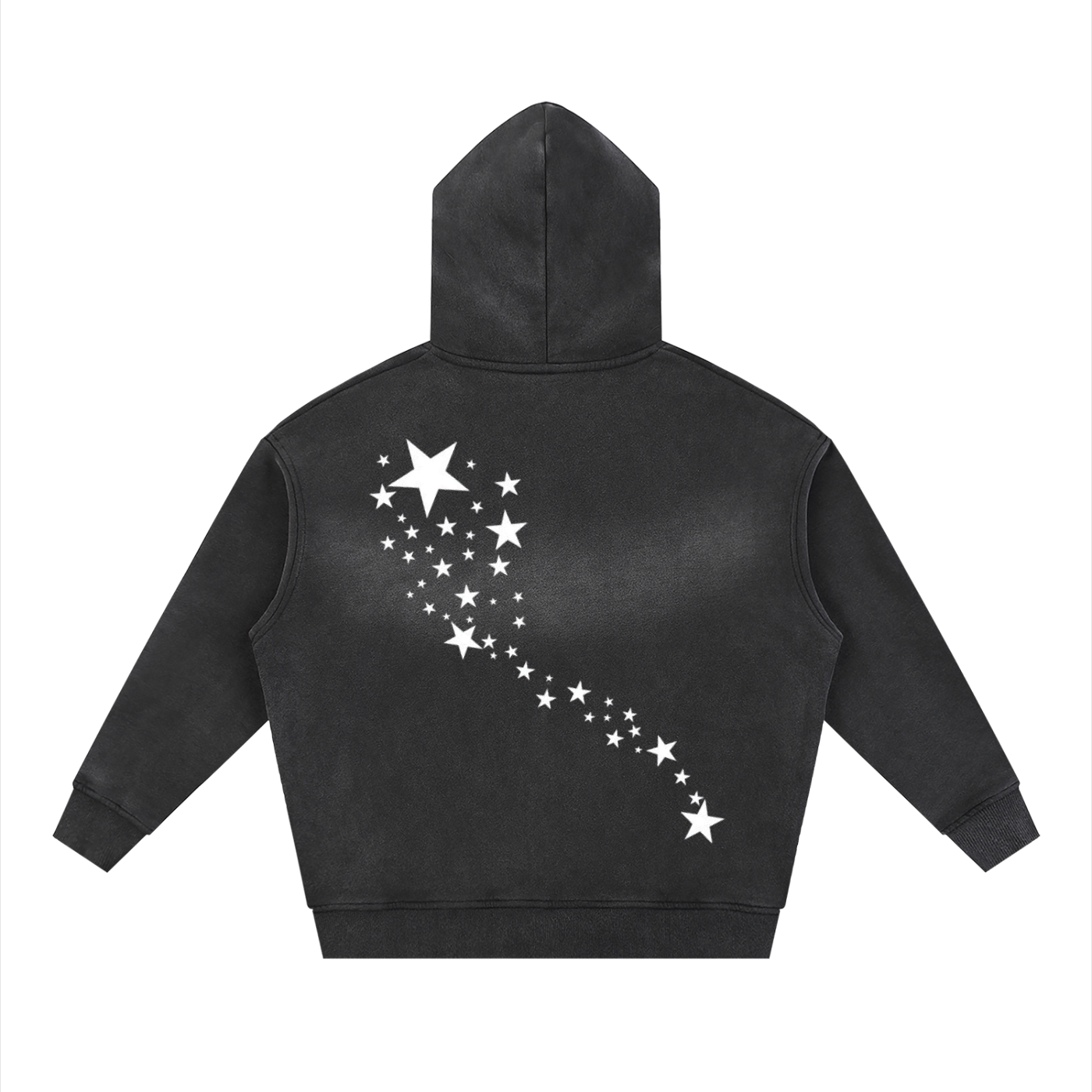 Sunfade Two-way Zipper Boxy Fleece Hoodie
