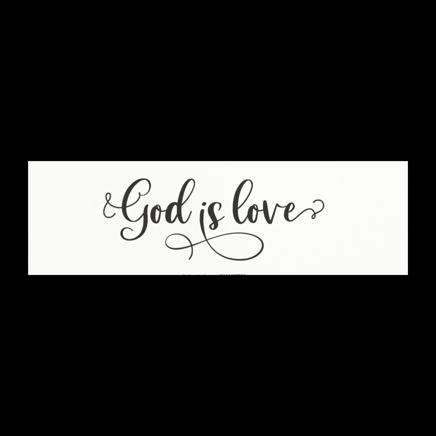 Car Magnet — "God Is Love" Script Religious Bumper Sticker