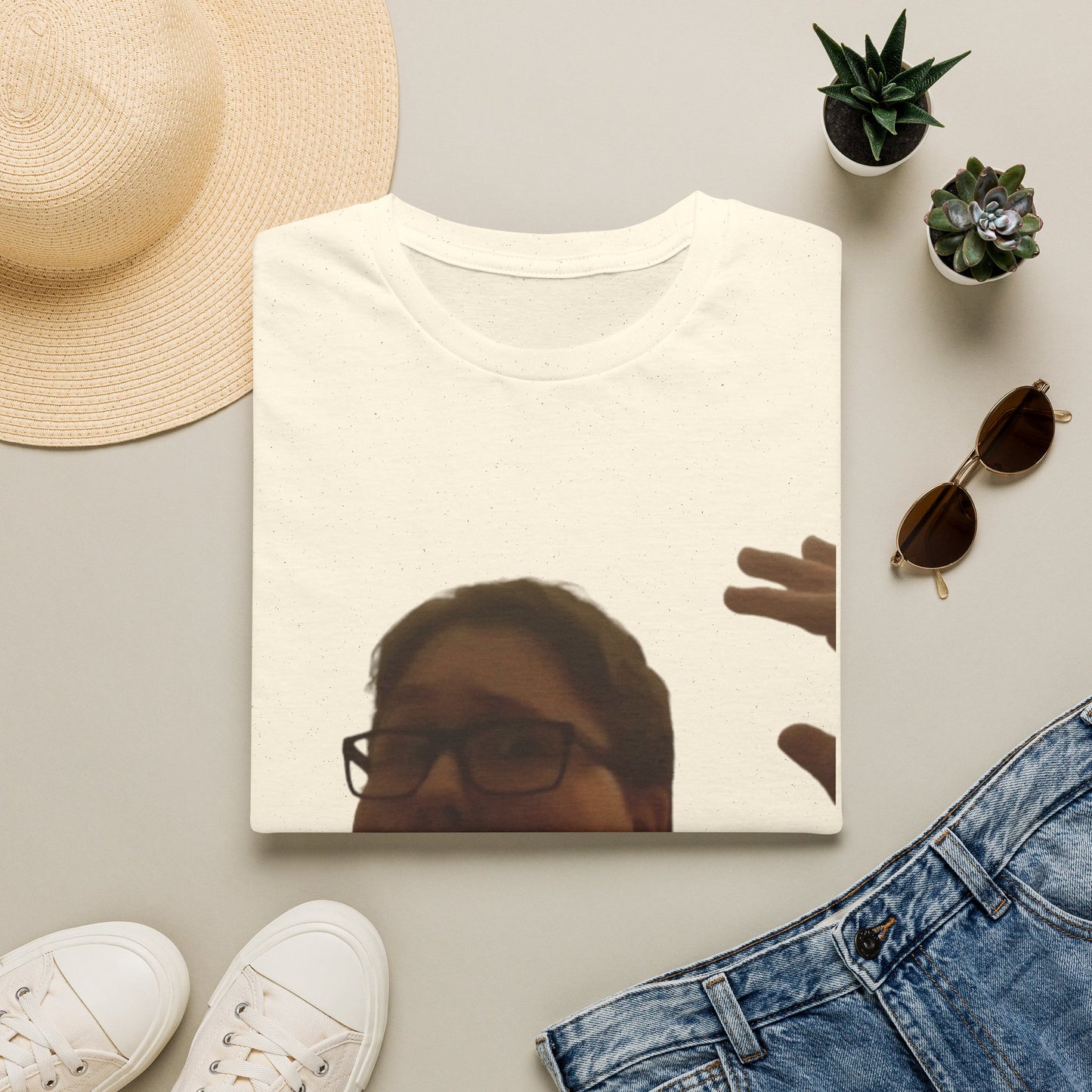 Pocket Meme T‑Shirt — Funny Face Chest Print