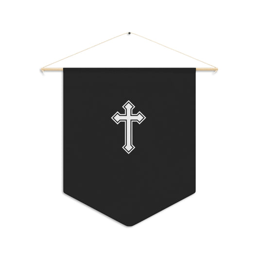 Cross Pennant Banner – Minimal Christian Wall Décor