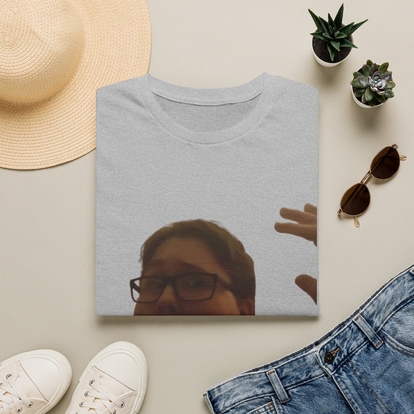 Pocket Meme T‑Shirt — Funny Face Chest Print