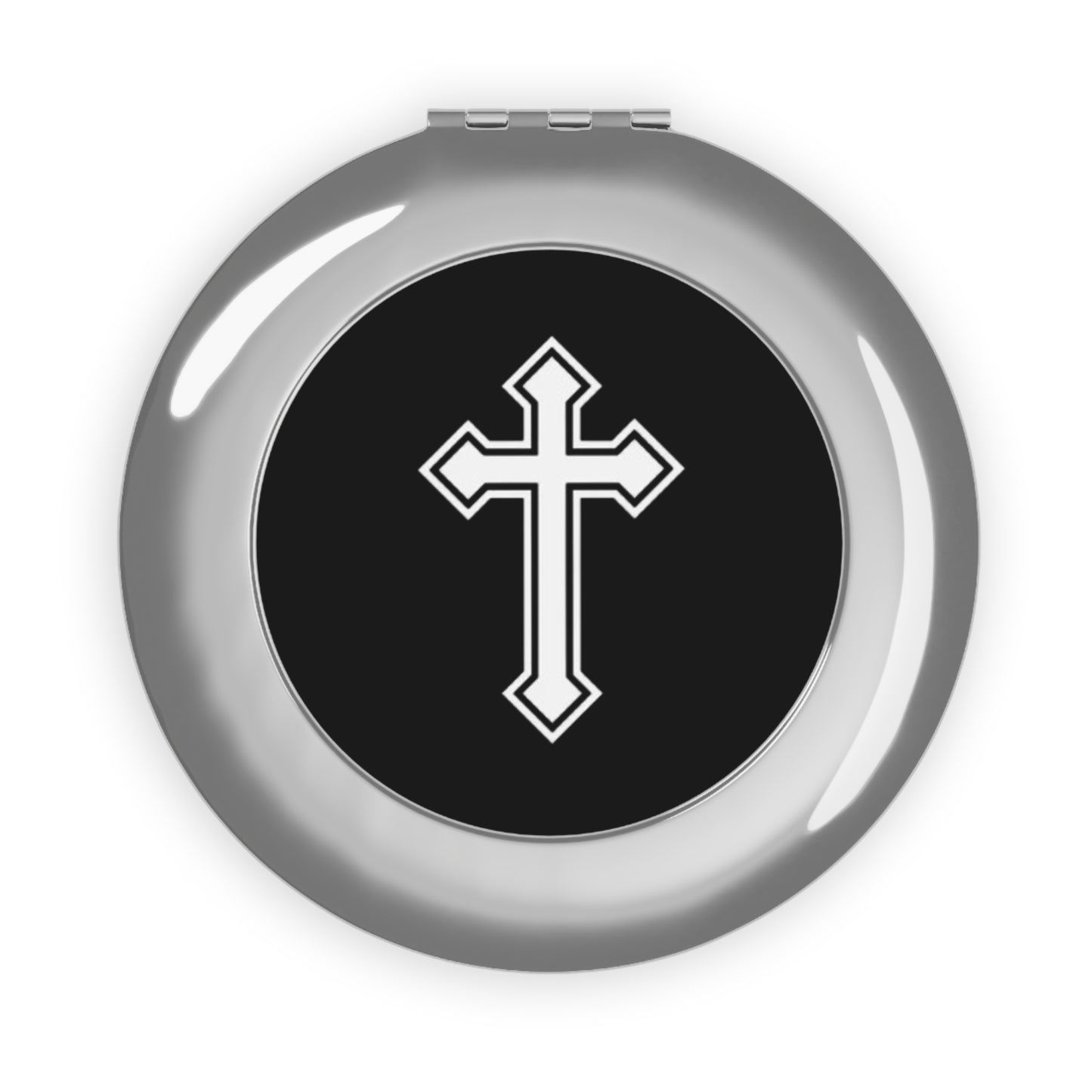 Compact Travel Mirror — Classic Cross Religious Pocket Mirror