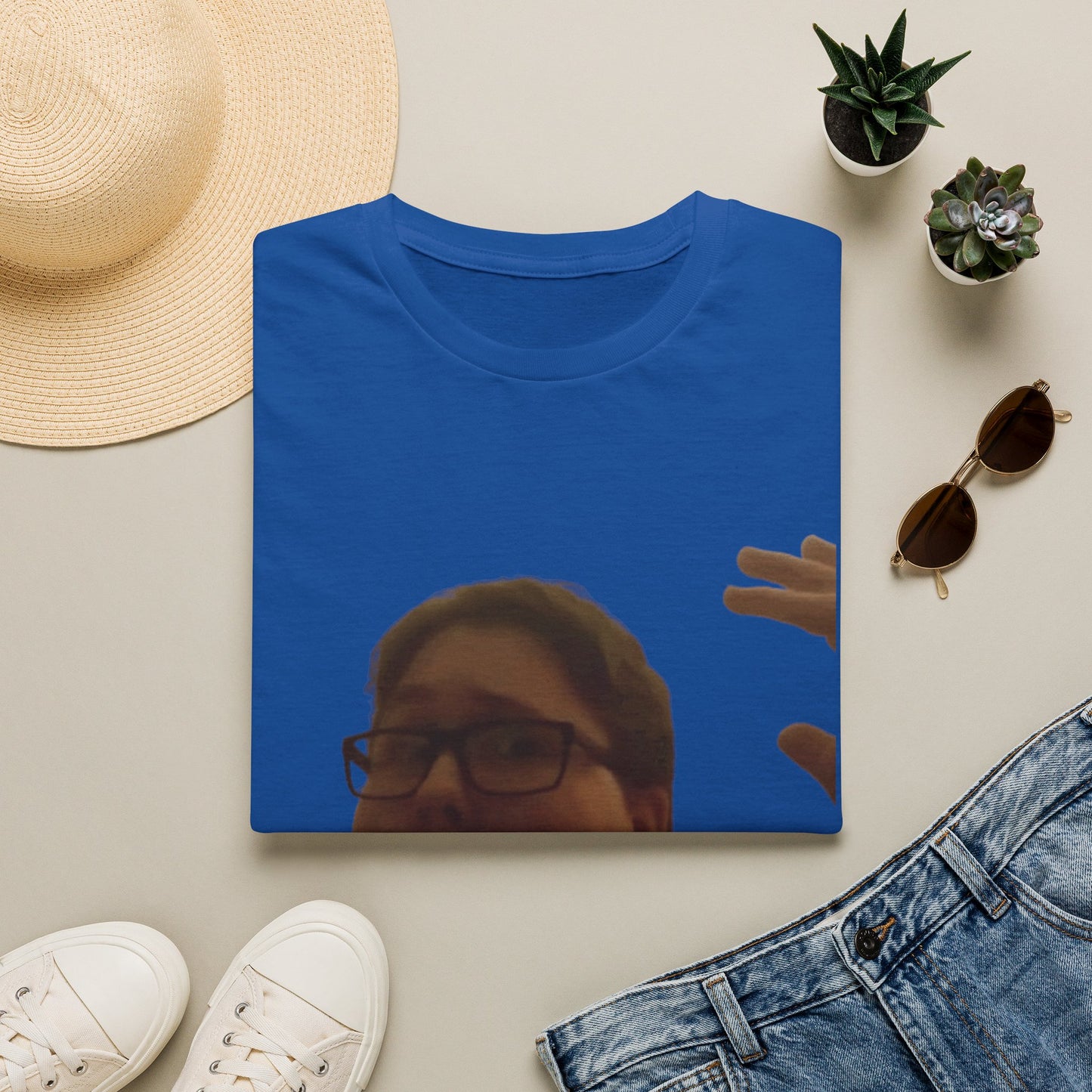 Pocket Meme T‑Shirt — Funny Face Chest Print