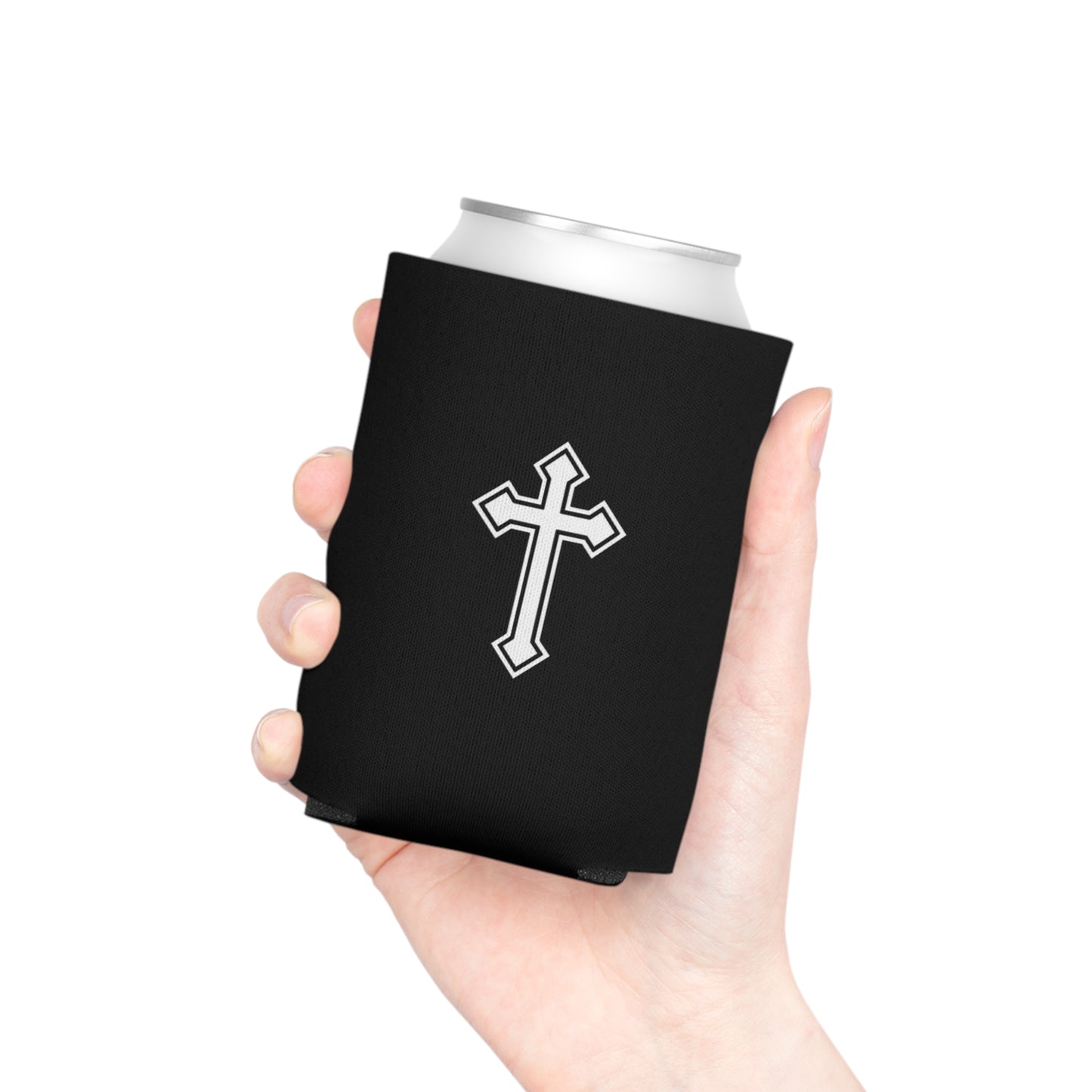 Psalm 28:7 Cross Can Cooler — Christian Faith Insulated Beverage Holder