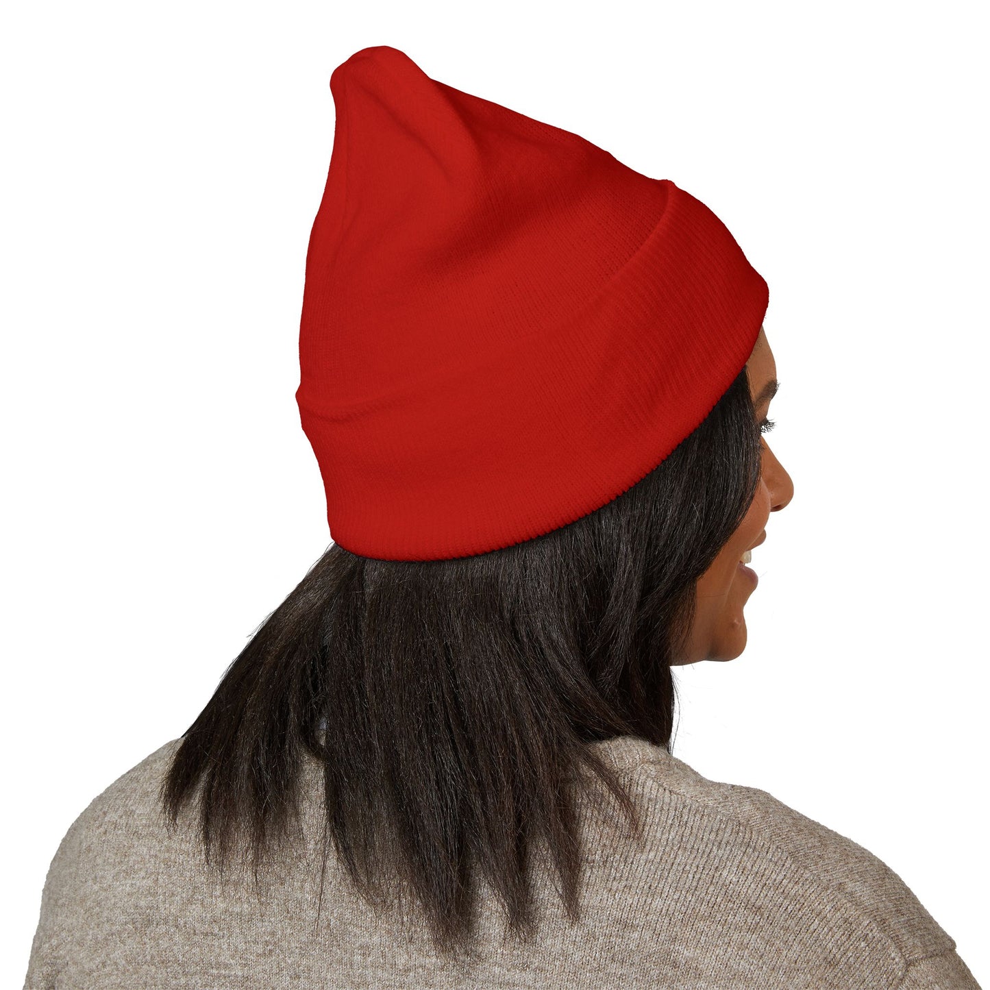 Cross Cuffed Beanie — Streetwear Winter Hat, Religious Faith Accessory