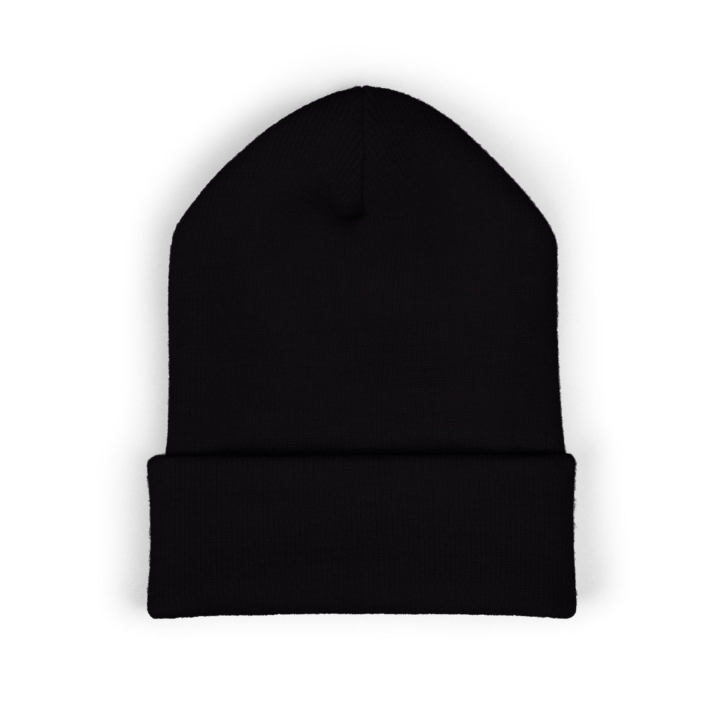 Cross Cuffed Beanie — Streetwear Winter Hat, Religious Faith Accessory