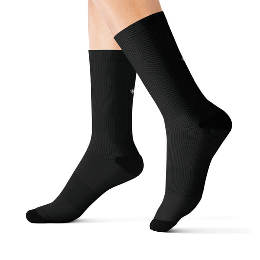 Black Socks with Small Cross — Christian Faith Crew Socks