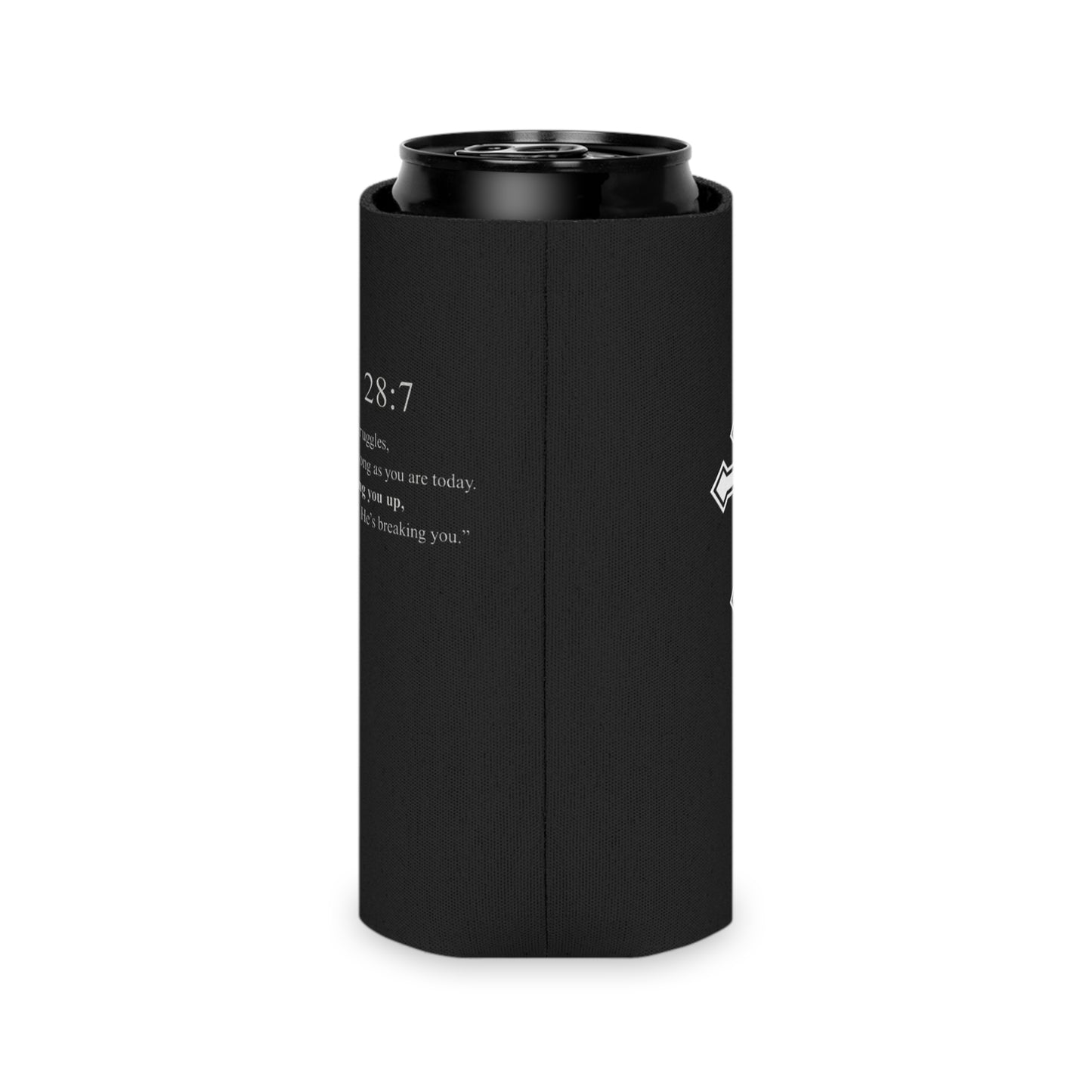 Psalm 28:7 Cross Can Cooler — Christian Faith Insulated Beverage Holder