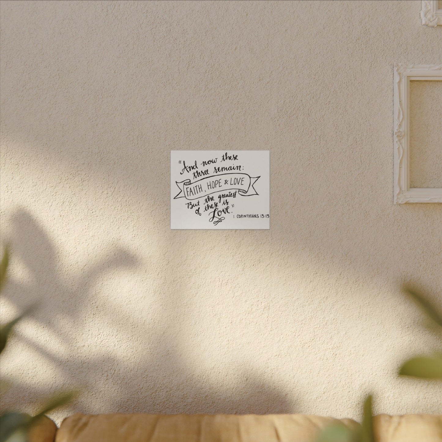 Inspirational Bible Quote Matte Canvas Wall Art
