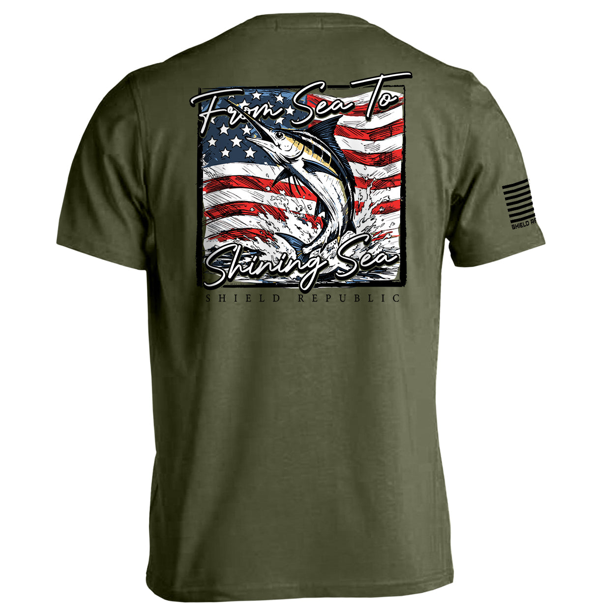 From Sea To Shining Sea Marlin T-Shirt