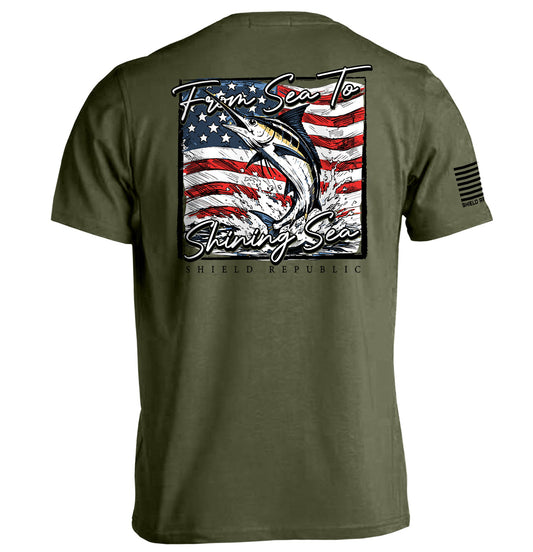 From Sea To Shining Sea Marlin T-Shirt